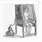 Drawing of Man Inside an Early Steam Bath by Anonymous