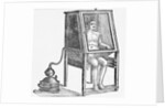 Drawing of Man Inside an Early Steam Bath by Anonymous