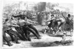 Drawing with Gazing Crowd and Military Men in Tug of War by Anonymous