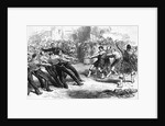 Drawing with Gazing Crowd and Military Men in Tug of War by Anonymous
