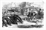 Drawing with Gazing Crowd and Military Men in Tug of War by Anonymous