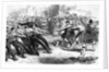Drawing with Gazing Crowd and Military Men in Tug of War by Anonymous