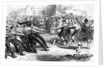 Drawing with Gazing Crowd and Military Men in Tug of War by Anonymous