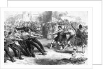 Drawing with Gazing Crowd and Military Men in Tug of War by Anonymous