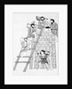 Men on and near Ladder While Constructing a Tower by Anonymous