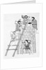 Men on and near Ladder While Constructing a Tower by Anonymous