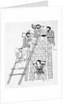 Men on and near Ladder While Constructing a Tower by Anonymous