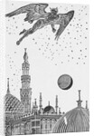 Illustration of the Devil Hovering over City of Constantinople by Anonymous