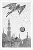 Illustration of the Devil Hovering over City of Constantinople by Anonymous