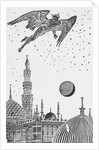 Illustration of the Devil Hovering over City of Constantinople by Anonymous