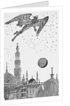 Illustration of the Devil Hovering over City of Constantinople by Anonymous