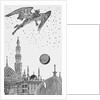 Illustration of the Devil Hovering over City of Constantinople by Anonymous