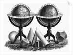 Earth Globe Designs with Various Shapes at the Base by Anonymous