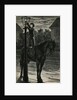 Worker Lighting Lamppost by Anonymous
