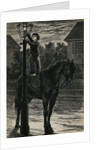 Worker Lighting Lamppost by Anonymous