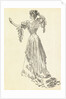 Illustration of Woman Wearing Gown with Corset by Anonymous