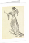 Illustration of Woman Wearing Gown with Corset by Anonymous