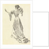 Illustration of Woman Wearing Gown with Corset by Anonymous