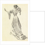 Illustration of Woman Wearing Gown with Corset by Anonymous