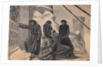 Kneeling Henry IV and Party Outside Doors of Building by Anonymous