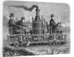 Men Operating Steam Hand Car by Anonymous
