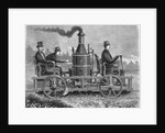 Men Operating Steam Hand Car by Anonymous