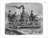 Men Operating Steam Hand Car by Anonymous