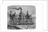 Men Operating Steam Hand Car by Anonymous