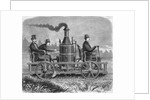 Men Operating Steam Hand Car by Anonymous
