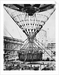 View of Passengers in Gondola of Large Air Balloon by Anonymous