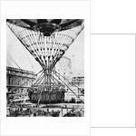 View of Passengers in Gondola of Large Air Balloon by Anonymous