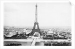 Panoramic View of Exhibition Grounds in Paris with Eiffel Tower by Anonymous