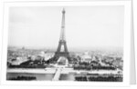 Panoramic View of Exhibition Grounds in Paris with Eiffel Tower by Anonymous