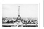Panoramic View of Exhibition Grounds in Paris with Eiffel Tower by Anonymous