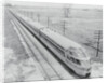 Streamlined Train Cars on Daytime Schedule by Anonymous