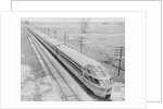 Streamlined Train Cars on Daytime Schedule by Anonymous
