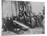 Family with Open Coffin by Anonymous
