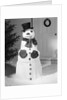 Dapper Snowman Outside a House by Anonymous