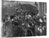Ship Leaving Docks as Crowds Wave Goodbye by Anonymous
