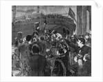 Ship Leaving Docks as Crowds Wave Goodbye by Anonymous