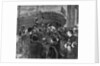 Ship Leaving Docks as Crowds Wave Goodbye by Anonymous