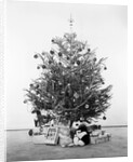 Christmas Tree with Presents and Toys by Anonymous