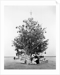 Christmas Tree with Presents and Toys by Anonymous