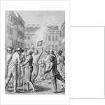 Engraving of Colonists Burning Stamp Act Papers by Anonymous