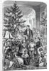 Illustration of Family and Friends Exchanging Gifts by Anonymous