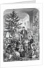 Illustration of Family and Friends Exchanging Gifts by Anonymous