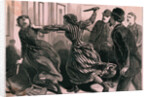 Two Women Fighting with Knives by Anonymous