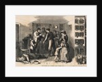 Illustration of Family Distraught over Drunk Father on Floor by Anonymous
