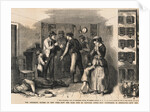 Illustration of Family Distraught over Drunk Father on Floor by Anonymous