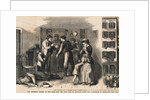 Illustration of Family Distraught over Drunk Father on Floor by Anonymous